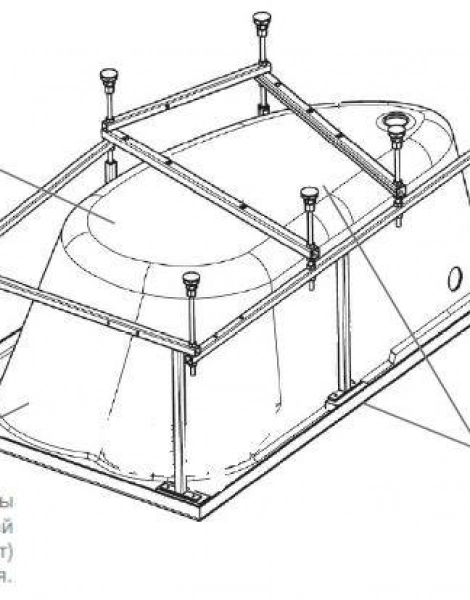 Монтажный комплект к акриловой ванне Roca Welna 160x100 (7.24F1.8.600.0)