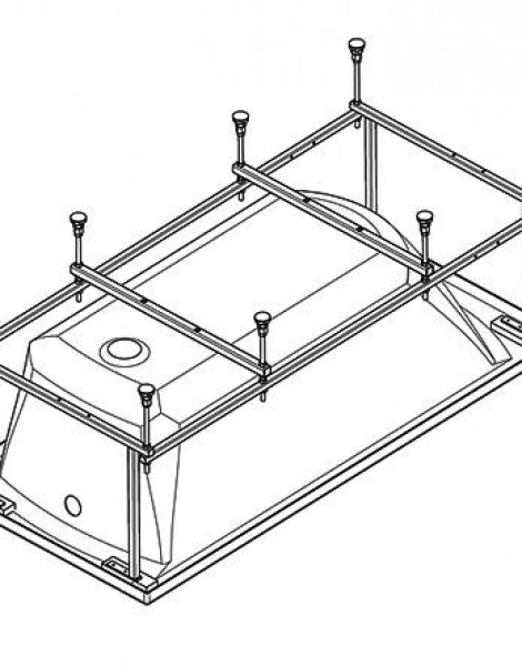 Каркас к акриловой ванне Santek Санторини 150х70 (1.WH30.2.499)