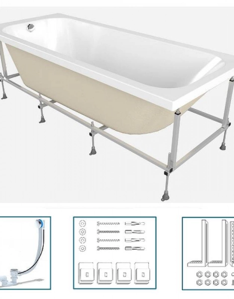 Монтажный комплект для ванны Santek Ламма 160х70 белый (1WH501768)