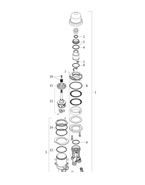 Скрытая часть смесителя для ванны Hansgrohe на 2 отверстия (13159180)