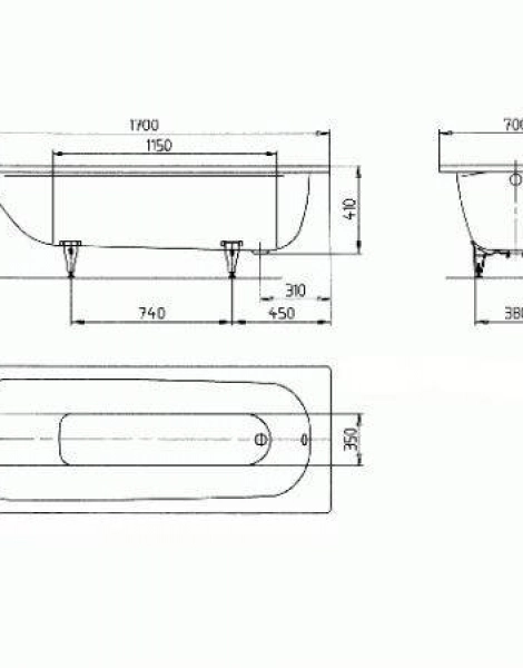 Ванна стальная Kaldewei Cayono 170x75 полный AntiSlip, alpine white, без ножек