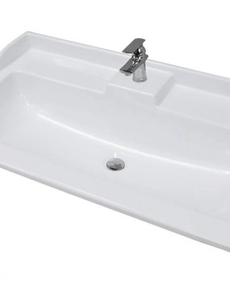 Раковина мебельная AQUATON Фабиа 80х45х18, литьевой мрамор, цвет Белый (1A708031FB010)