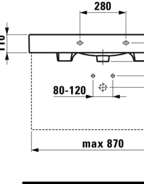 Раковина мебельная Laufen 90х51х16.5, фарфор, цвет Белый (8.1170.2.000.104.R)