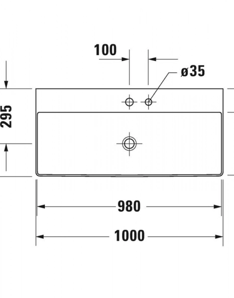 Раковина Duravit DuraSquare 100х47, белая (2353100041)