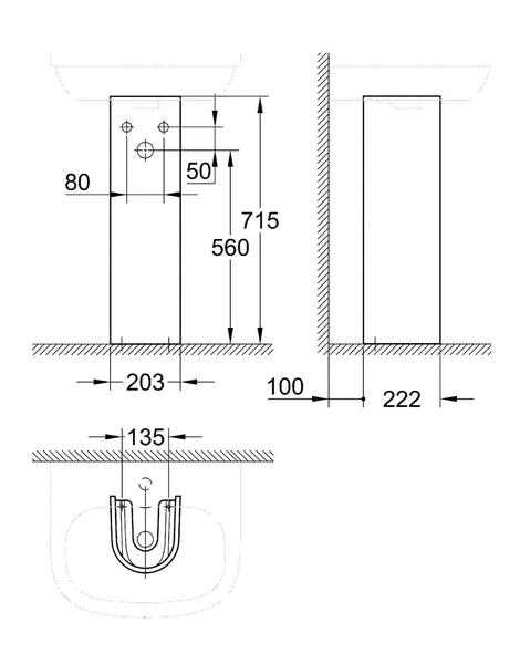 Пьедестал для раковины Grohe Euro Ceramic (39202000)