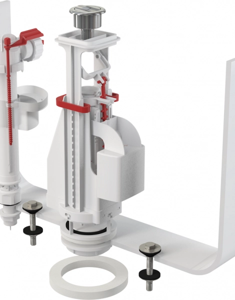 Выпускной комплект Alcaplast с двойной кнопкой, впускной механизм А17, подключение 1/2