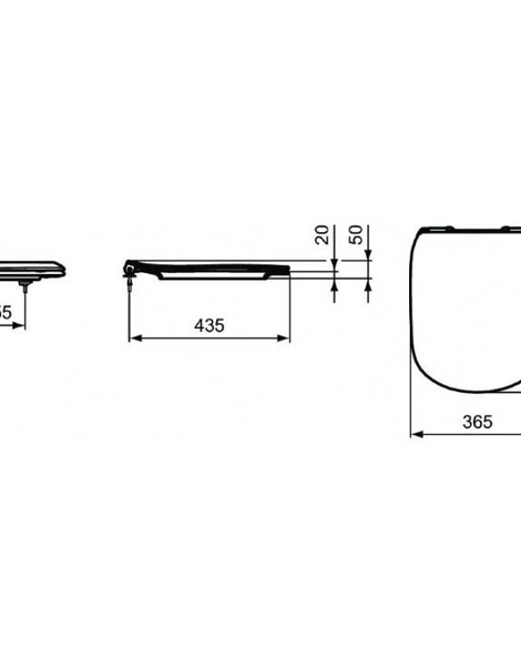 Крышка-сиденье для унитаза Ideal Standard Tesi с микролифтом, черное (T3527V3)