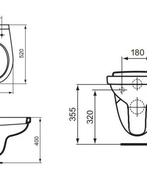 Унитаз подвесной Vidima E406661 SEVAFRESH без крышки (E406661)