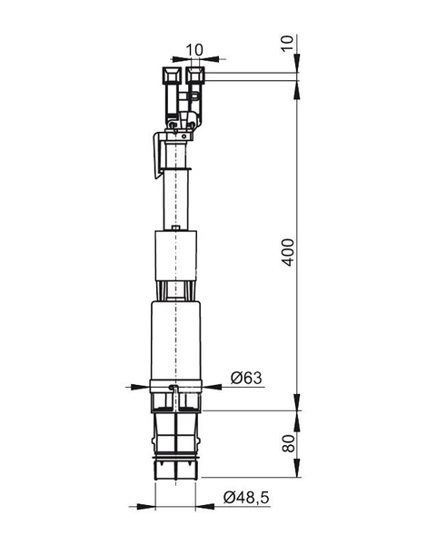 Сливной механизм Alcadrain для Slimmodul