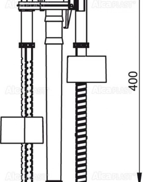 Сливной механизм Alca plast, для Slimmodul, белый (A09A)