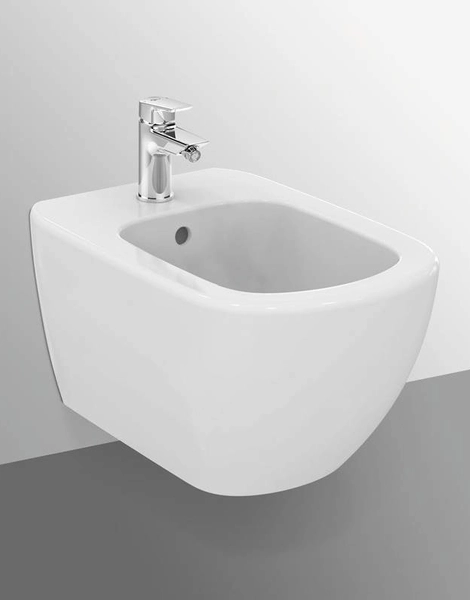 Биде подвесное Ideal Standard TESI, с отверстием под смеситель, Silk White (T3552V1)