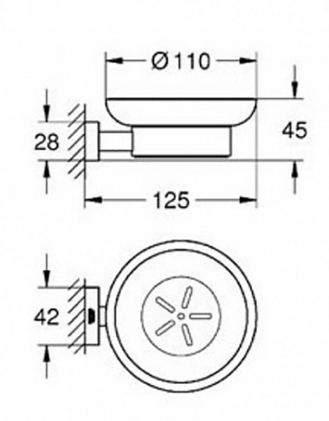 Мыльница Grohe Essentials Cube, Хром (40754001)