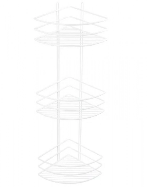 Полка корзина Fixsen трехэтажная, угловая, белая (FX-710W-3)