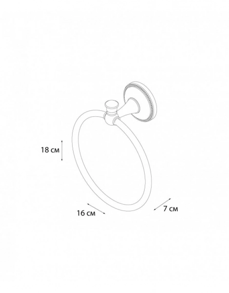 Полотенцедержатель кольцо Fixsen Alfa, античная латунь (GR-9511)