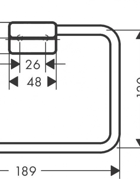 Кольцо для полотенца Hansgrohe AddStoris, хром (41754000)