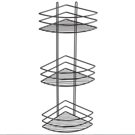 Export Group – Полка корзина Fixsen угловая, трехэтажная, черная (FX-710B-3)