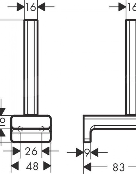 Держатель для запасных рулонов Hansgrohe AddStoris, матовый черный (41756670)