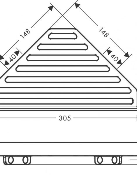 Полка для душа угловая Hansgrohe AddStoris, хром (104102012)
