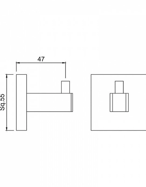 Крючок Jaquar Kubix Prime, Хром (AKP-CHR-35791P)