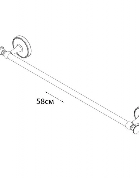 Полотенцедержатель трубчатый Fixsen Adele, хром (FX-55001)