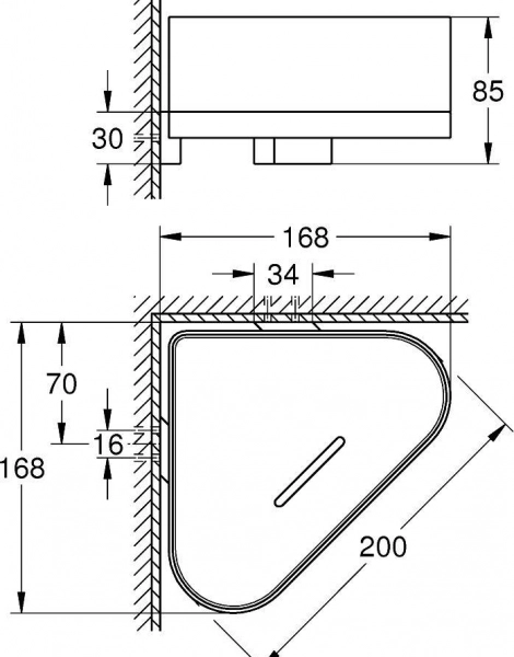 Полка Grohe Selection теплый закат (41038DA0)