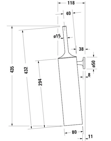 Ершик для унитаза Duravit Starck T Черный матовый (0099464600)