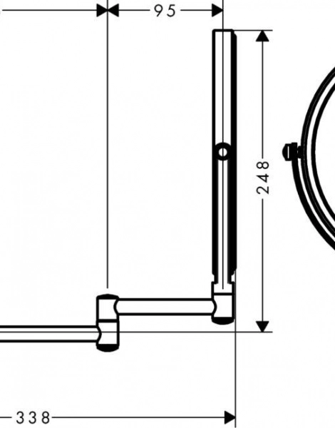 Косметическое зеркало Hansgrohe Logis Universal, Хром (73561000)