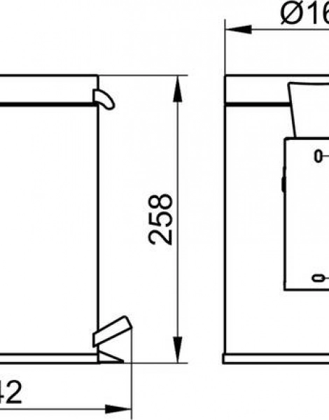 Ведро Keuco Plan, Хром (14977010000)