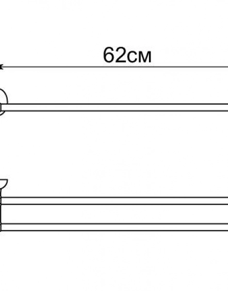 Полотенцедержатель Fixsen Briz трубчатый двойной, хром (GR-3002)