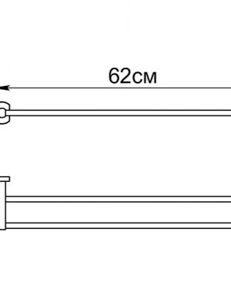 Полотенцедержатель трубчатый двойной Fixsen Coral, хром (GR-7002)
