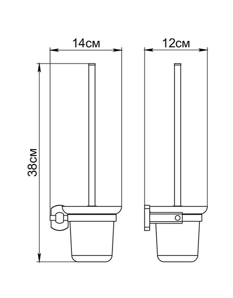 Ёрш для унитаза Fixsen Coral стекло, хром (GR-7013)