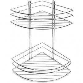 Export Group – Полка угловая Fixsen двухэтажная, сталь, хром (FX-850-2)