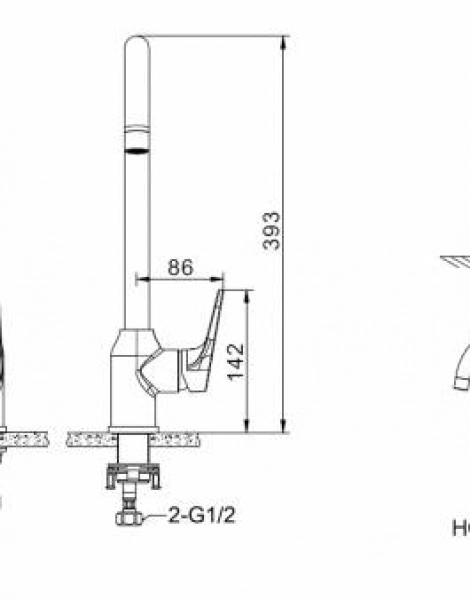 Смеситель для кухни Bravat Eler Хром (F7191238CP-RUS)