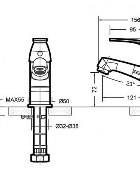 Смеситель для раковины Bravat Fit Хром (F1135188CP-RUS)