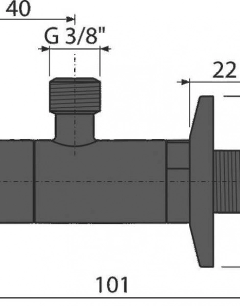 Alcadrain ARV001-BLACK Угловой вентиль с фильтром 1/2
