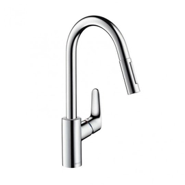 Export Group – Hansgrohe 31815000 Focus Смеситель для кухни 240, однорычажный, с выдвижным душем, 1/2