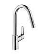 Hansgrohe 31815000 Focus Смеситель для кухни 240, однорычажный, с выдвижным душем, 1/2