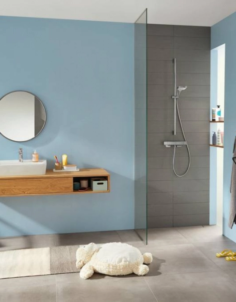 Смеситель для душа Hansgrohe Ecostat E с термостатом, хром (15773000)