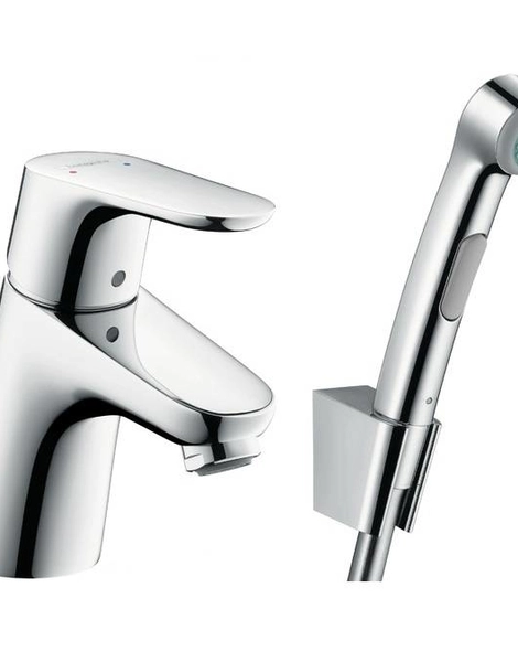 Смеситель для раковины Hansgrohe Focus E2 с гигиеническим душем, хром (31926000)