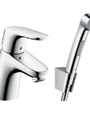 Смеситель для раковины Hansgrohe Focus E2 с гигиеническим душем, хром (31926000)