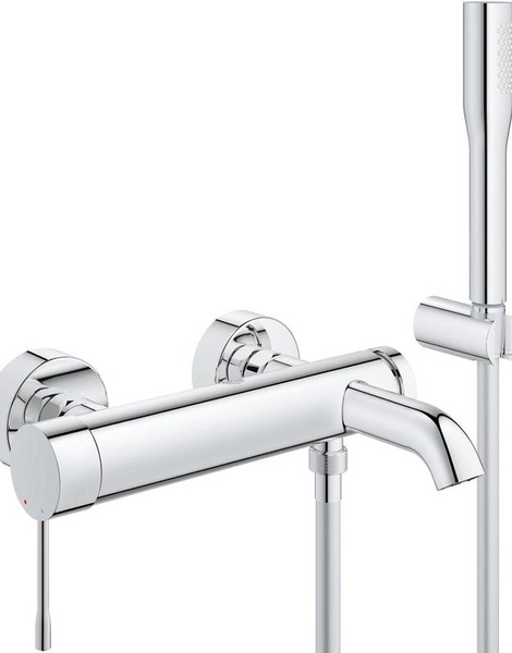 Смеситель для ванны с душевым гарнитуром Grohe Essence+ Хром (33628001)