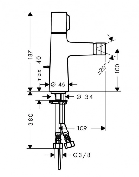 Смеситель для биде Hansgrohe Talis Select S, хром (72202000)