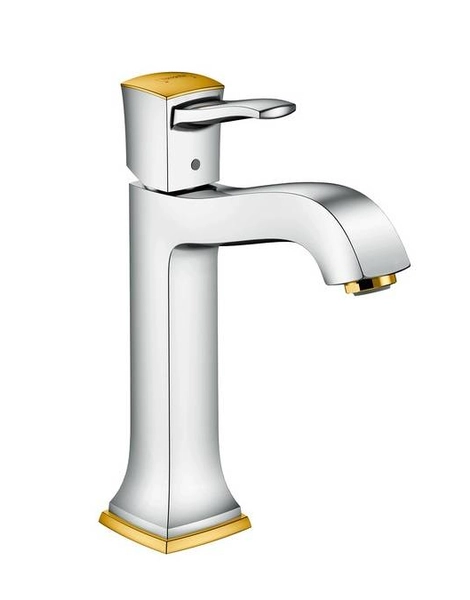 Смеситель для раковины Hansgrohe Metropol Classic, однорычажный, хром золото (31302090)