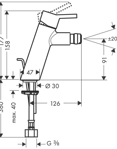 Смеситель для биде Hansgrohe Talis хром (32240000)