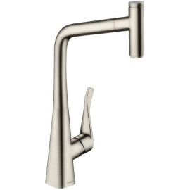 Export Group – Смеситель для кухни Hansgrohe Metris Select с выдвижным изливом, сталь (14884800)