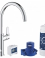 Смеситель для кухни с функцией фильтрации Grohe Blue Pure Baucurve хром (30385000)