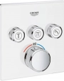 Смеситель термостатический Grohe Grohtherm SmartControl внешняя частьна 3 выхода, белая луна (29157LS0)