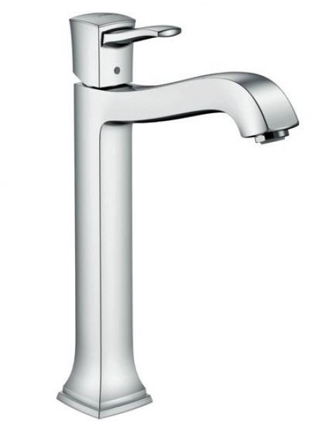 Смеситель для раковины Hansgrohe Metropol Classic, однорычажный, со сливным гарнитуром, хром (31303000)