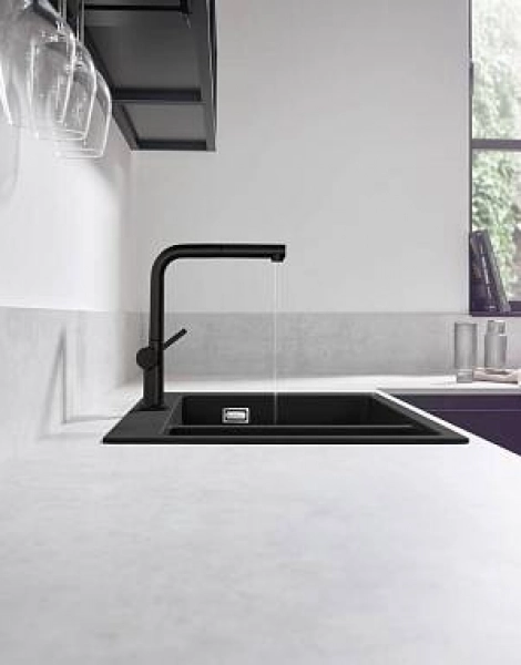 Смеситель для кухни Hansgrohe Talis M54, матовый чёрный (72809670)