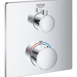 Export Group – Термостатический смеситель для душа GROHE Grohtherm, квадратная розетка, хром (24078000)